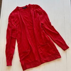 Pink Clover Red Open-Front Women's Cardigan